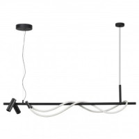 ODEON LIGHT 4391/30L HIGHTECH чер./мет./канат подвес св-к IP20 LED 30W 1200lm 4000K CORDA