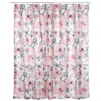 Штора д/ванной Розовые Цветы180(В)*200(Ш)см,12колец,люверсы,полиэст/пропитка,утяж.75020 Master House