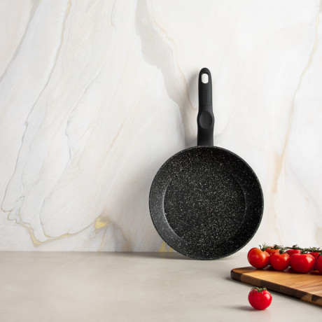SATOSHI Стоун Сковорода литая d22см, антипригарное покрытие Мрамор, индукция