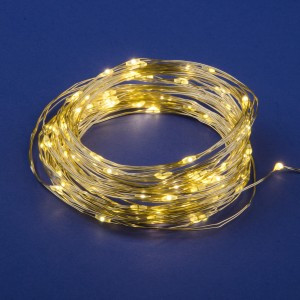 Гирлянда-нить (бат) Роса ULD-S1000-100/SCB/3AA 100LED тепл.бел 10м (3xAA) медн.провод IP20 Uniel