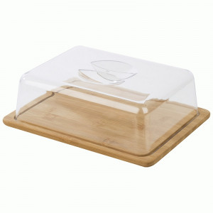 Сырница прямоугольная BAMBU 24*18*7,5см бамбук, крышка пластик 108096 Mallony