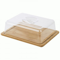 Сырница прямоугольная BAMBU 24*18*7,5см бамбук, крышка пластик 108096 Mallony