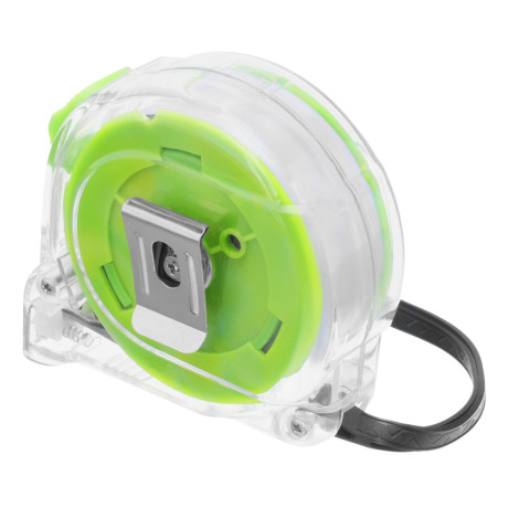 Рулетка Кварц,прозрачный корпус,амортизатор,10 м х 25 мм Сибртех