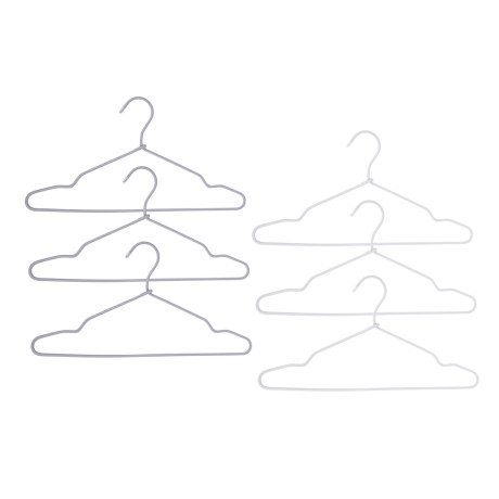 Вешалки для одежды тм VETTA, 3 шт, 40,5х20х0,5 см, металлические с текстильным покрытием, 2 цвета