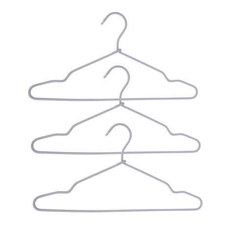 Вешалки для одежды тм VETTA, 3 шт, 40,5х20х0,5 см, металлические с текстильным покрытием, 2 цвета