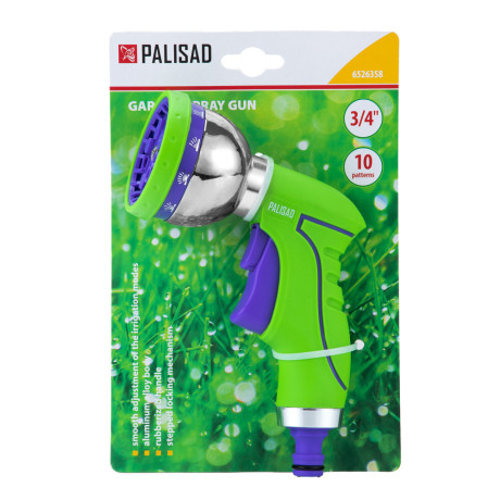 Пистолет-распылитель, 10 режимов, металлический корпус Palisad