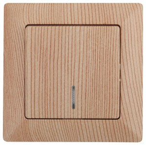 ЭРА Intro Solo выкл. 1 кл.(инд.) 10А, сосна 4-102-11 53572