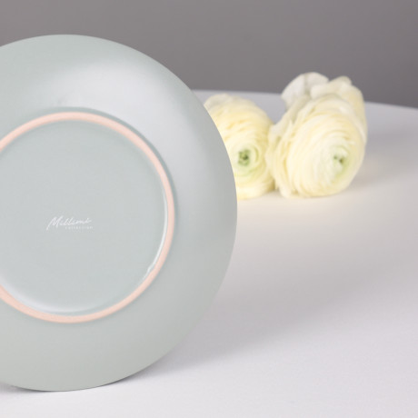 MILLIMI Тарелка десертная 20х2.5см, керамика, оливковый