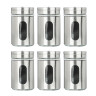 SATOSHI Набор для специй, 6шт. 15.4x15.4x16.1см, стекло, нерж.сталь, пластик, цвет серебро