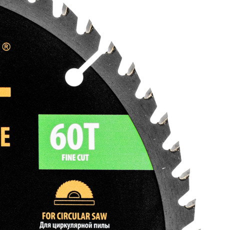 Пильный диск по дереву ф216 х 20 мм, 60 зубьев Denzel