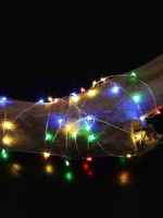 Гирлянда-нить (бат) Космос Роса &quot;Разноцветные нити&quot; 30LED разн 1,5м медн.(3xАА) KOCNL-EL114_multy