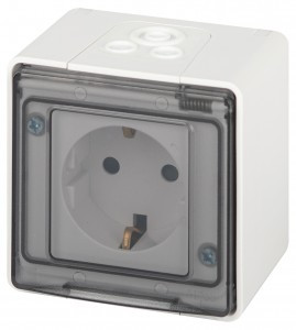 ЭРА Эксперт роз. ОУ 1 мест. земля, штор., IP55, 16A,250В, белый 11-2502-01 63280