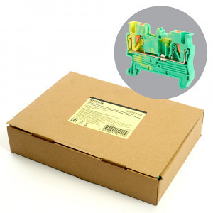 Stekker зажим самозажимной 2-х проводный проходной ЗНИ 2,5мм2  LD572-1-25(JXB PT 2,5)желт.зел. 49257