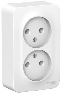 Systeme Electric BLANCA роз. ОУ 2 мест. 16А бел. (пл.осн., изол.пл.) BLNRA000211 (10!)