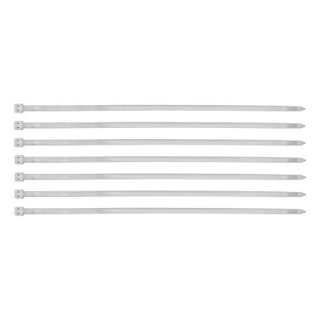 Хомуты, 400 х 8 мм, пластиковые, белые, 50 шт Сибртех