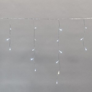 Гирлянда-бахрома ул. Айсикл 588LED бел 25х0,6м/51нит мерц прозрач соед 2мод. IP44 255-595 Neon-Night