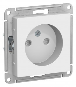 Systeme Electric AtlasDesign мех. роз. СУ 1 мест. бел. Antibact. (пл.осн., штор.) ATN000149 (20!)