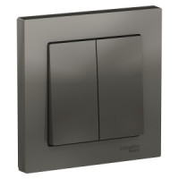 Systeme Electric AtlasDesign выкл. СУ 2 кл. сталь (пл.осн.) ATN000952 (5!)