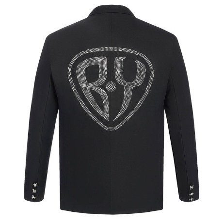 Пиджак со стразами, унисекс, черный, разм.M