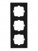 Lezard VESNA рамка акрил СУ 3 мест., верт., черная 742-5880-153