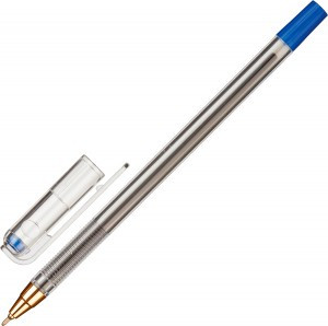 Ручка шариковая Attache Goldy, 0,3мм, синий, маслян.,неавт., б/манж. 977957