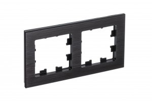 Systeme Electric AtlasDesign Nature рамка СУ 2 мест. металл оникс ATN312302 (2!)
