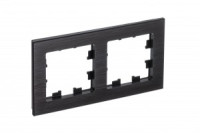 Systeme Electric AtlasDesign Nature рамка СУ 2 мест. металл оникс ATN312302 (2!)