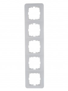 Lezard KARINA LIFE рамка 5 мест. (горизонт.) б/вст бел. (ABS) 708-0200-150