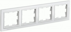 IEK BRITE Рамка СУ 4 мест. РУ-4-БрБ белый BR-M42-K01