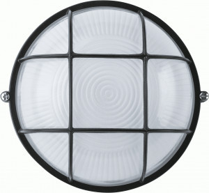 Navigator св-к влагозащит. R2 IP54 60W E27 круг с реш черный NBL-R2-60-E27/BL (18!) 94812