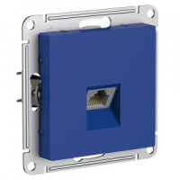 Systeme Electric AtlasDesign мех. роз. комп. СУ 1 мест. аквамарин(пл.осн, RJ45, кат 5Е)ATN001183(5!)