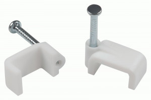 ЭРА скоба плоская пластиковая 12мм белая (уп.50шт, цена за уп) NO-224-587 66657