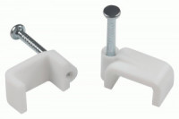 ЭРА скоба плоская пластиковая 12мм белая (уп.50шт, цена за уп) NO-224-587 66657