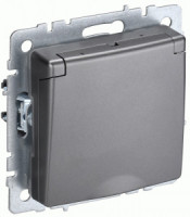 IEK BRITE мех. роз. СУ земля(штор, крыш.) 16А IP44 РСбш10-3-44-БрС сталь BR-R16-16-44-K46