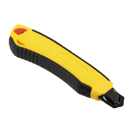 ЕРМАК Нож универсальный 18мм, метал.направ.,Autolock,корпус пластик+TPR,лезвие с воронением, блистер