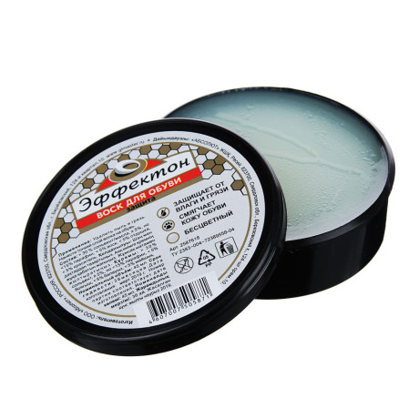 Воск для обуви, банка 45мл, бесцветный, Эффектон, 2587618