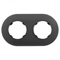 Bylectrica РЕТРО ПРОВАНС круг рамка 2 мест.,  (ЮЛИГ.735212.499 черный графит)