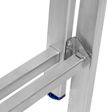 Лестница, 2 х 8 ступеней, алюминиевая, двухсекционная, Сибртех