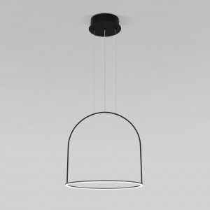 Eurosvet св-к подвесной 22W 2270lm 2K-4K-6K 400х400х1500 мет. чер. Пульт ДУ Over 90322/1 a064958