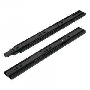 Направляющие шариковые 35-350 черн с доводчиком /14"/ (комплект 2шт, цена за комплект)(20) StahlBuro