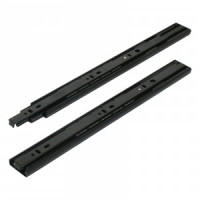 Направляющие шариковые 35-350 черн с доводчиком /14&quot;/ (комплект 2шт, цена за комплект)(20) StahlBuro