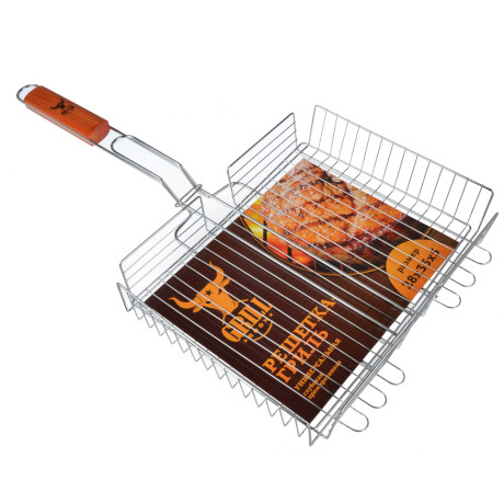 Решетка-гриль хром. тм GRILLBOOM, 25х33х5см