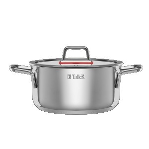 Кастрюля нерж сталь с крышкой Тенденси 2,0л стенки 0,6мм дно 2,8мм, индукция TR-17272 TalleR