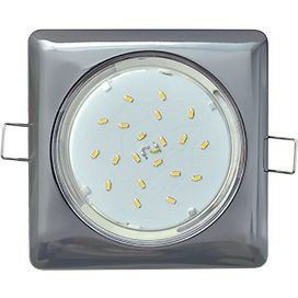 Ecola GX53 H4 св-к Квадрат Черный хром выпуклый 41x107 FB53S4ECB (10!)