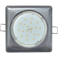 Ecola GX53 H4 св-к Квадрат Черный хром выпуклый 41x107 FB53S4ECB (10!)