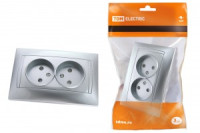 TDM Лама роз. СУ 2 мест. 10А серебр. металлик  (шторки) (7!) SQ1815-0212