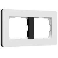 Werkel рамка СУ  2 мест. Split (белый черный, soft-touch) W0023068 a067989