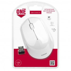 Мышь беспроводная Smartbuy ONE 333AG-W белая (SBM-333AG-W) / 80