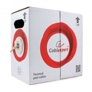 Cablexpert кабель UTP 4x2x0.48 мм, CCA, кат.5e, одножил., 100 м, серый