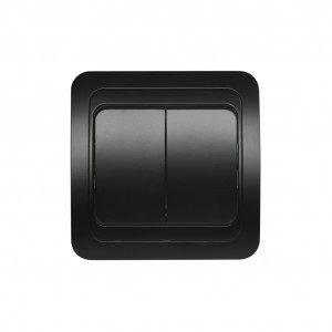 Smartbuy Марс выкл. СУ 2-клавишный 10А черный  (SBE-02b-10-SW2-0-c)